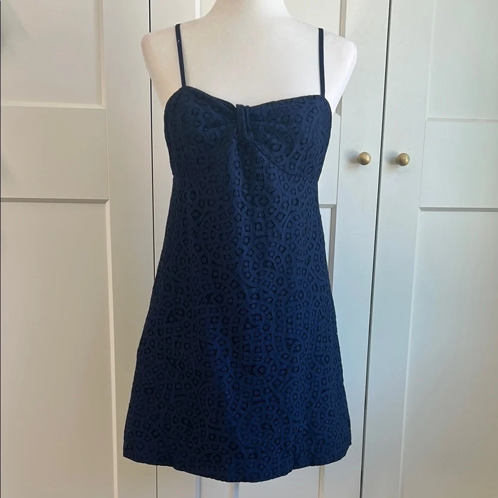 Lilly Pulitzer Deep Blue Karina Lace Dress | 6 - Picture 2 of 5